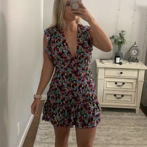 SHEIN Open Back Floral Mini